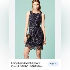 Beaded Scallop Hem Boat Neck Scoop Back Sleeveless Sheath Dress